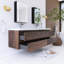 Reaiah 71'' Wall Mounted Double Sink Bathroom Vanity with Resin Top-1224874132