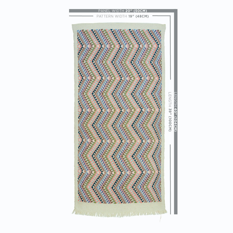 Schumacher x A Rum Fellow Amates Hand Woven Brocade Fabric, Chalked