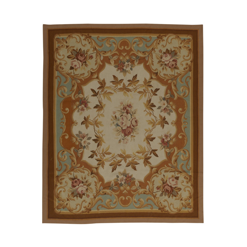 Aubusson Hand Woven Wool Oriental Area Rug