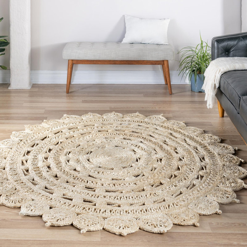 Nysean Oriental Indoor Rug, Round 6'1"