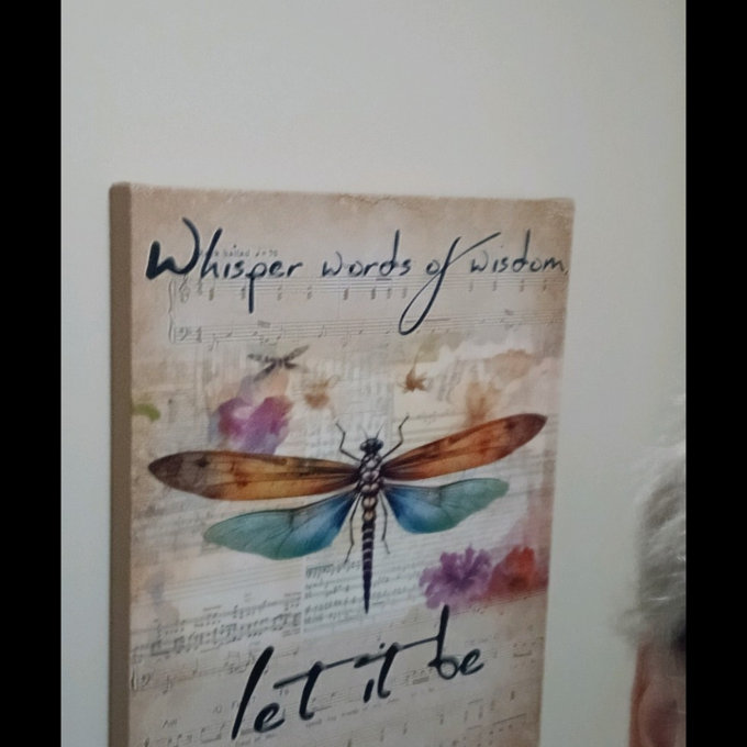Targa Metallica Vintage HUIXIA "Whisper Words Of Wisdom Let It Be" - Decorazione Da Parete 20x30 Cm