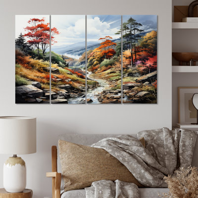 Forêt, Great Smoky Mountains I - impression d'art mural paysages - 4 panneaux