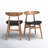 Galligan 18.5 " H Faux Leather Upholstered Rubberwood Solid Wood Side Chair-258895641