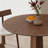 Walnut Round Sintered Stone Dining table-1182019335