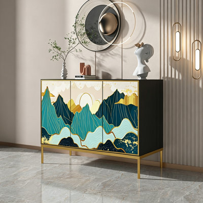 Armoire de rangement de salon en bois massif