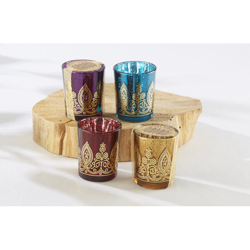 2.5'' H Mercury Glass Tabletop Votive Holder with Candle Included