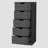 Kamran Dresser Kamran, Five Drawer Narrows, Width X 17,7-34698837