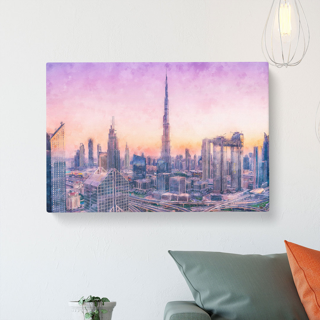 Dubai Skyline - Wrapped Canvas