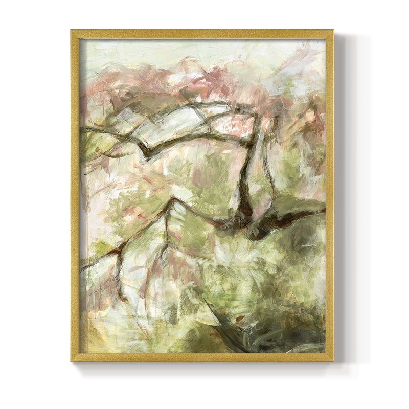 Spring Diptych I Framed Print - Solid Wood, 14" H x 11" W