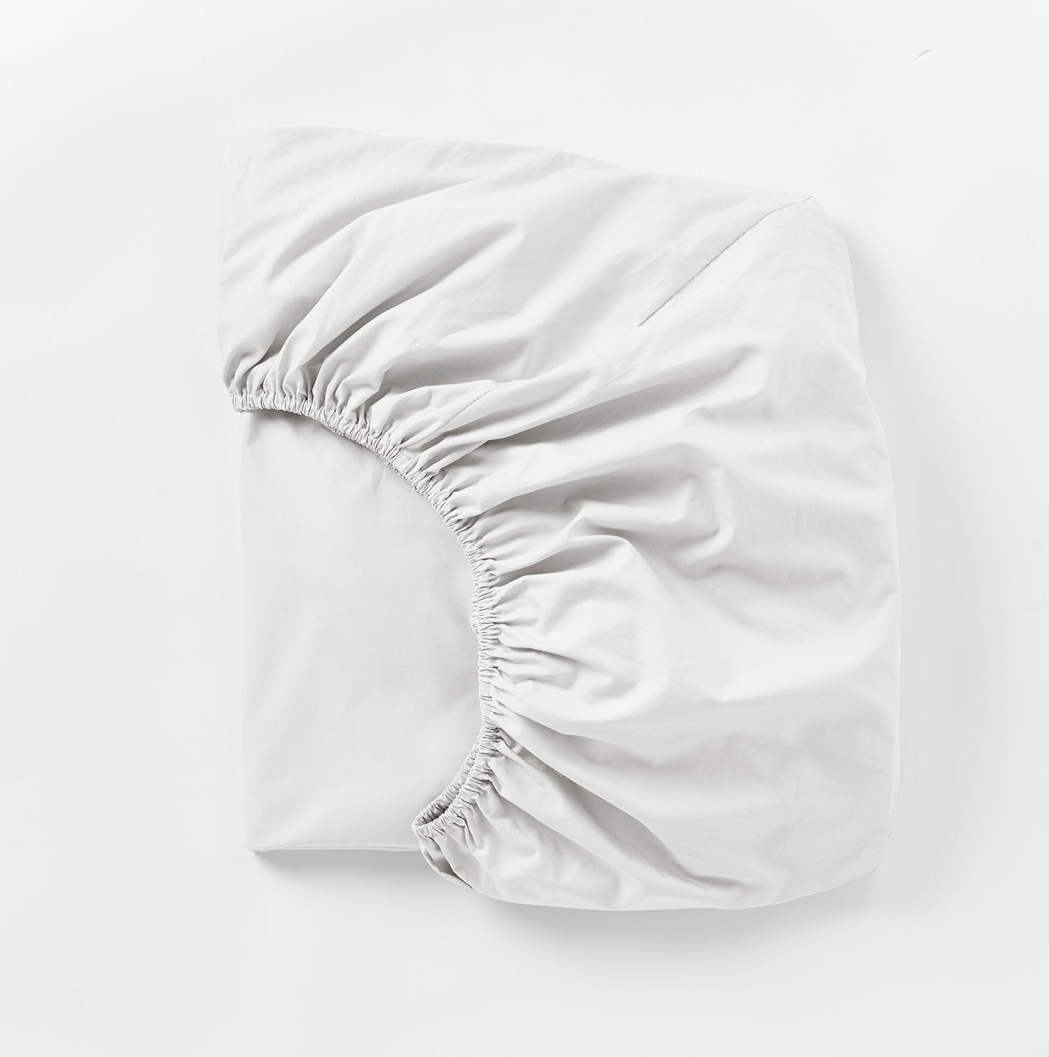 100% Cotton Percale Fitted Sheet, Alpine White, Queen Fitted Sheet