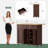 Rolling Kitchen Island Cart With Butcher Block Top – Portable Workstation With Storage Shelves, Locking Wheels-114234748