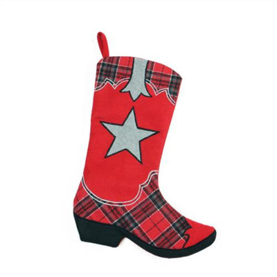 Chaussette de Noël 18,5 po Country Rustic