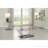 Chrome Rectangular U-Shaped Glass Top Coffee Table