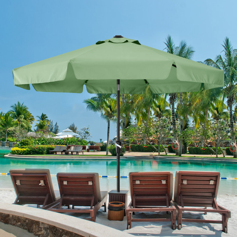 Parasol de marché 9 pi Hobert, Vert gazon, H 94,5 po x l 106 po x P 106 po
