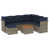 Coussin bleu marine / structure grise est en rupture de stock