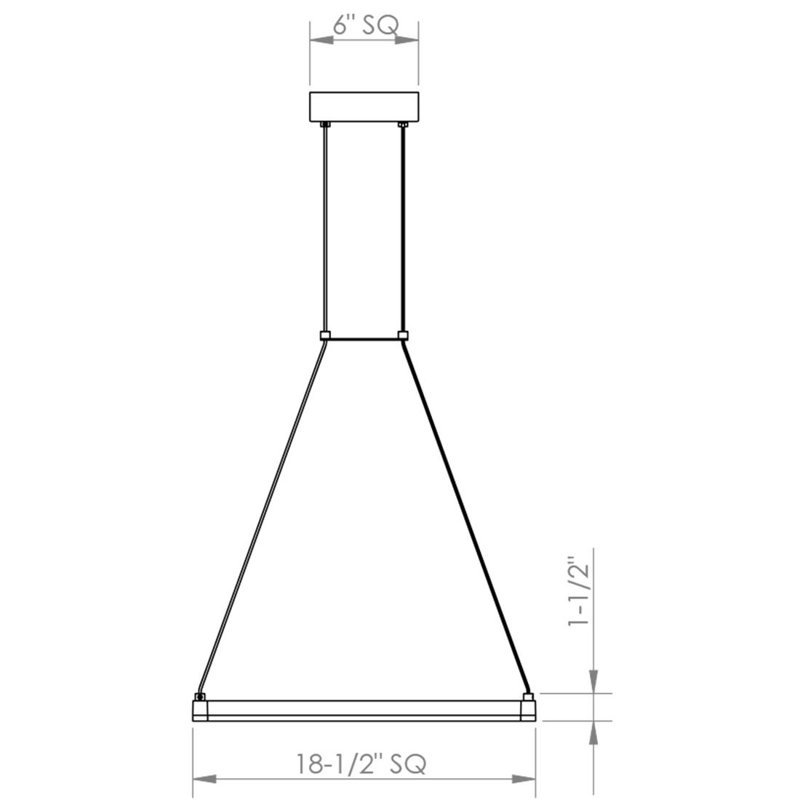 Stix 1 - Light LED Pendant, Bright Satin Aluminum