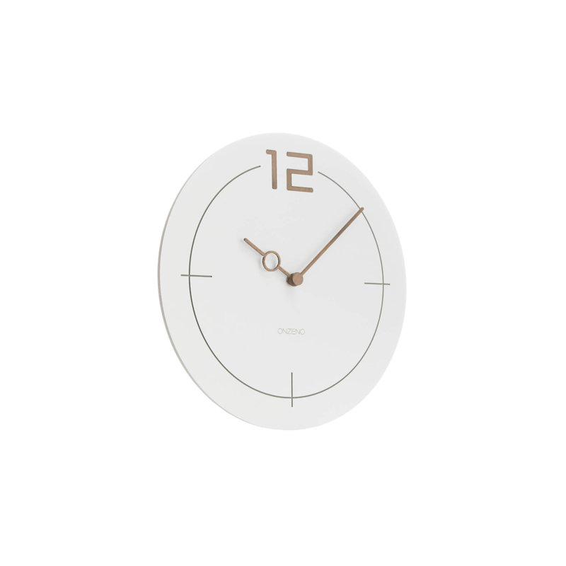 Wood Wall Clock, White
