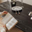 Black ash minimalist wood dining table-1464907792