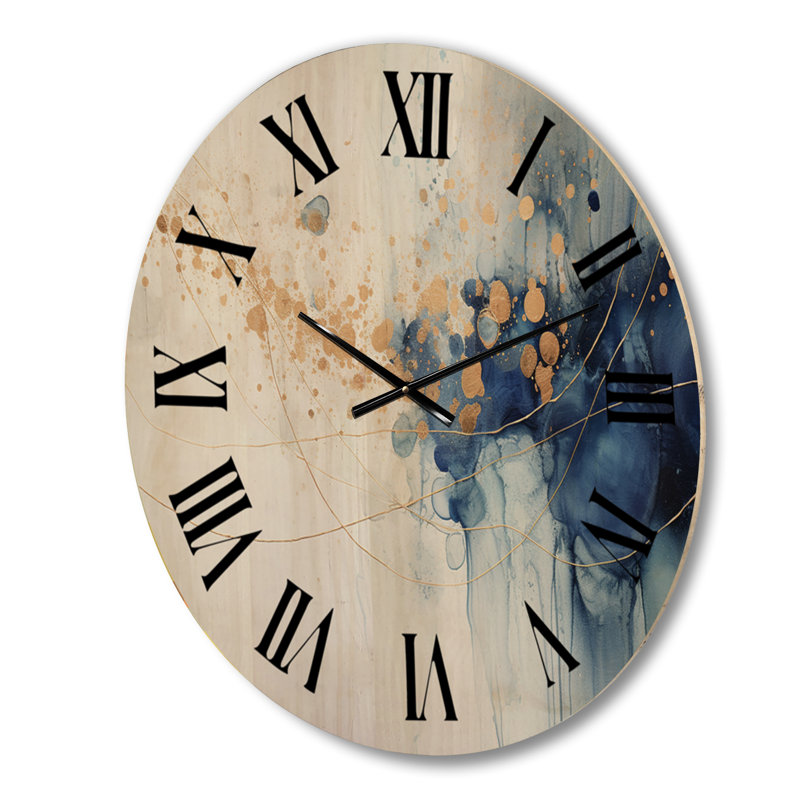 Horloge murale en bois massif Amalya, Grand