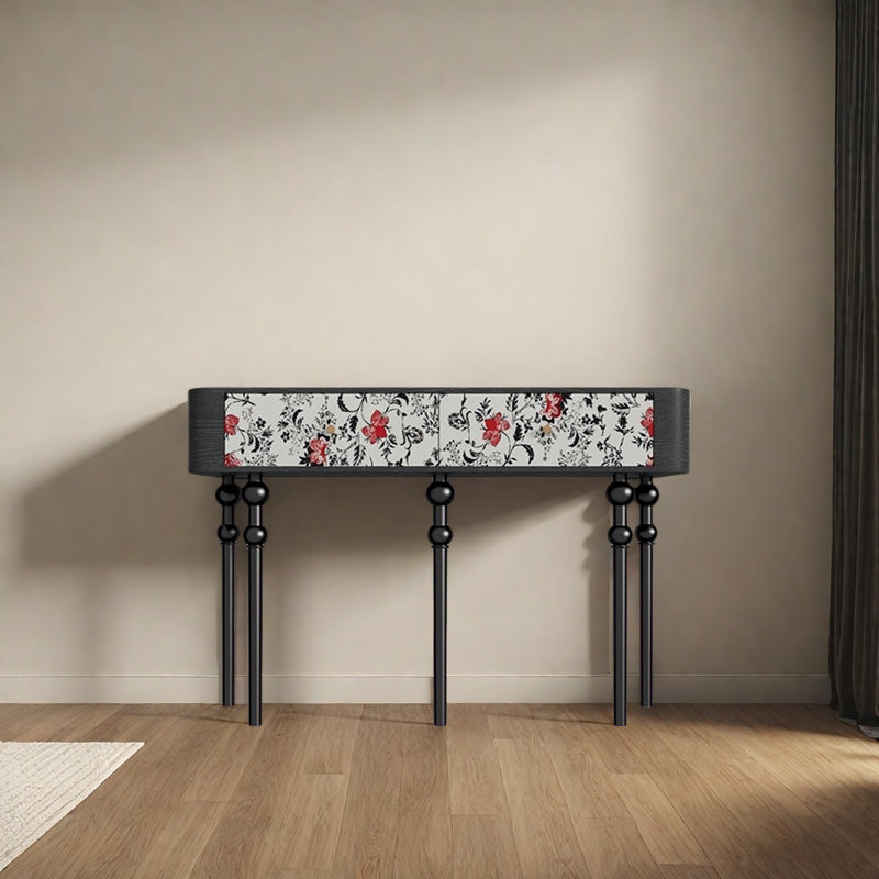 Console Retro Minimalist Elegant, Noir, noir, noir, noir