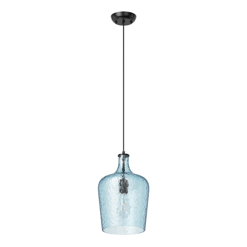 Luminaire suspendu à intensité variable en verre 1 lumière 9 "Dmitriy