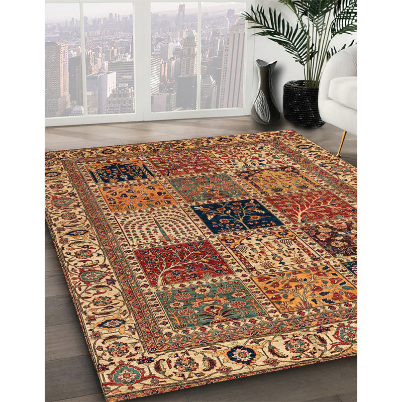 Tapis abstrait à motif abstrait moderne, Rond 3 pi