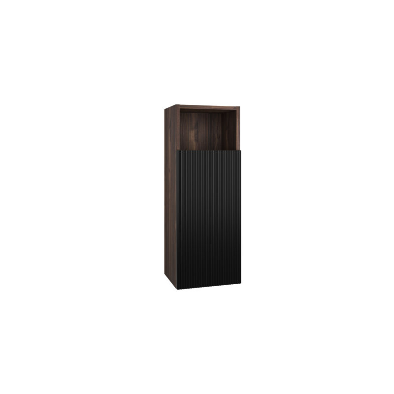 Bathroom Unit - Black & Walnut, Chic Look Cabinetry Walnut For Organization