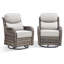 Chaises à bascule pivotantes en osier pour l'extérieur avec coussins de 6 po Deb-754742251-754742252