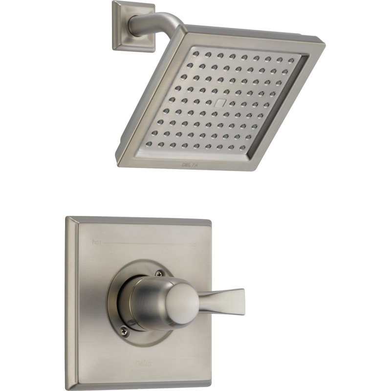 Dryden Pressure-Balanced Shower Faucet with Monitor, Stainless Steel