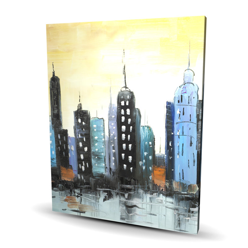 Skyline on Cityscape - Contemporary Cities Canvas Art Decor