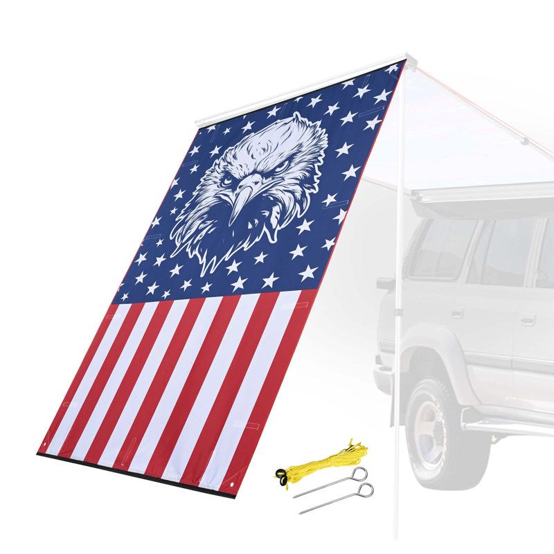 Yescom D Polyester Cover Retractable Patio Awning, 54.8" H x 79.65" W x 0.04" D