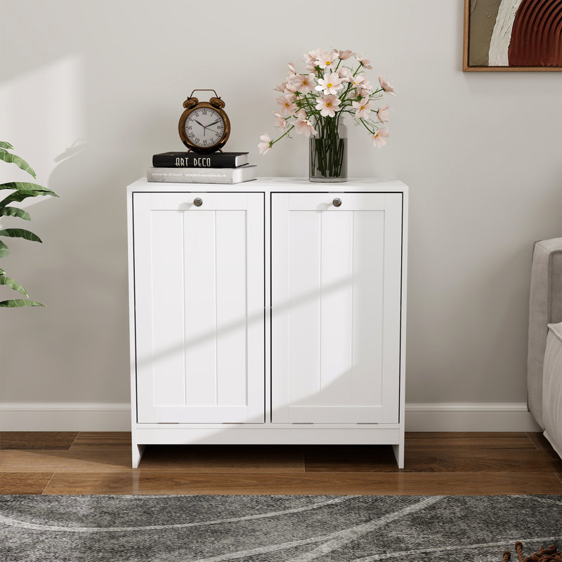 Armoire pour panier à linge Tilt Out, armoire de rangement pour salle de bain avec 2 paniers amovibles