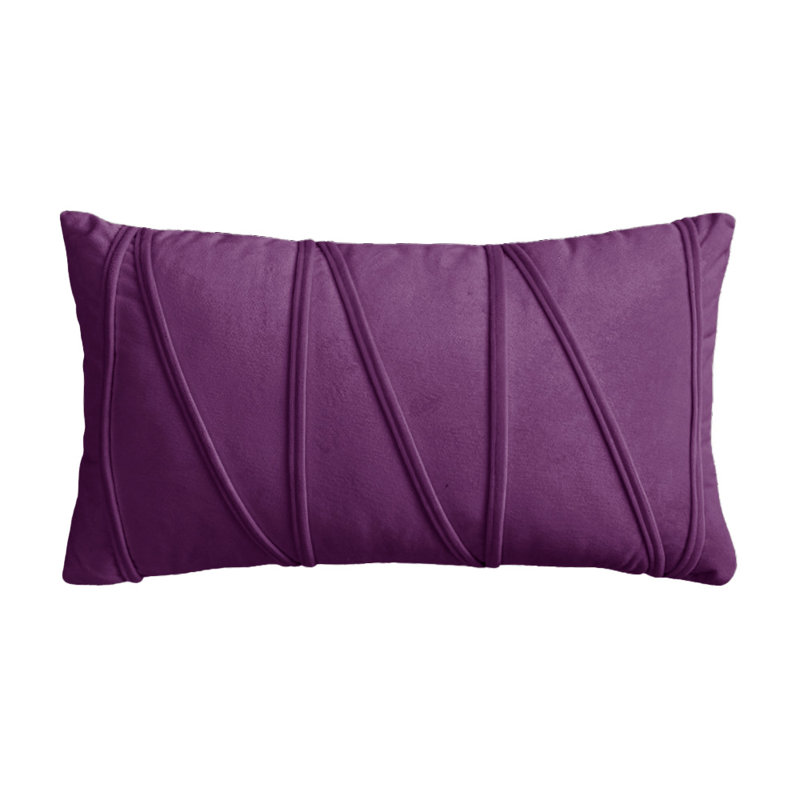 Housses de coussin en velours à lignes croisées (housse seulement), Mauve