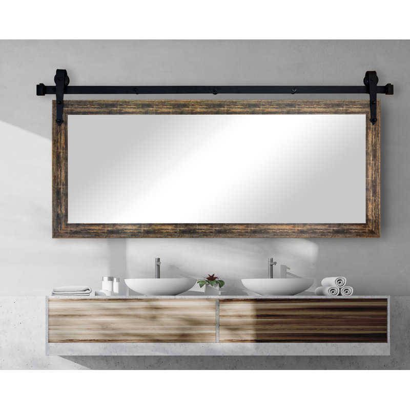 Ensley Flat Mirror, 30.5" x 61.5", Brushed Brown