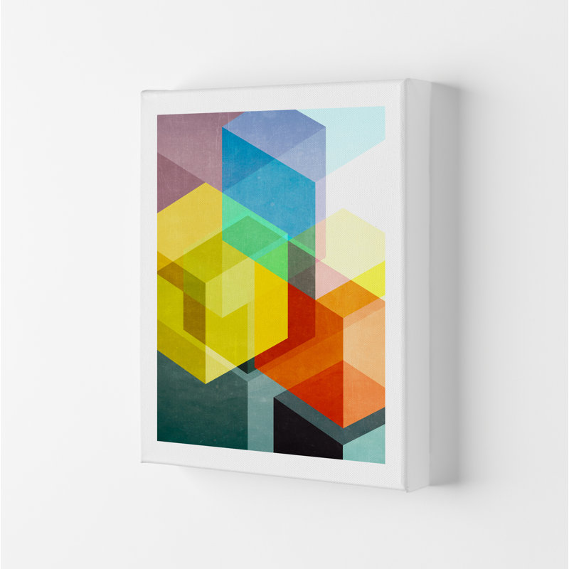 Bright Colourful Abstract A - Print, 30cm H x 21cm W x 1cm D, No Frame