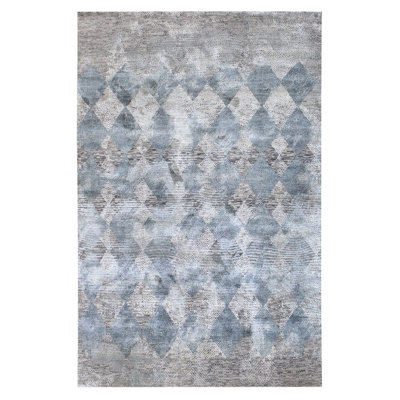 One-of-a-Kind 6'1" X 9' New Age Area Rug in Blue