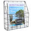 Metal Free Standing Magazine Rack-1181993568
