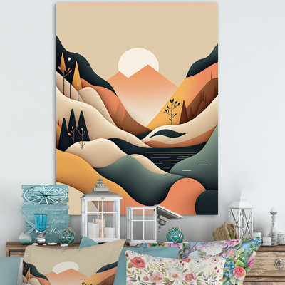 «White Moon In Graphic Mountains», reproduction sur toile
