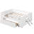Wood Full Size Platform Bed with Guardrail and Drawer, White-604438529-604438528