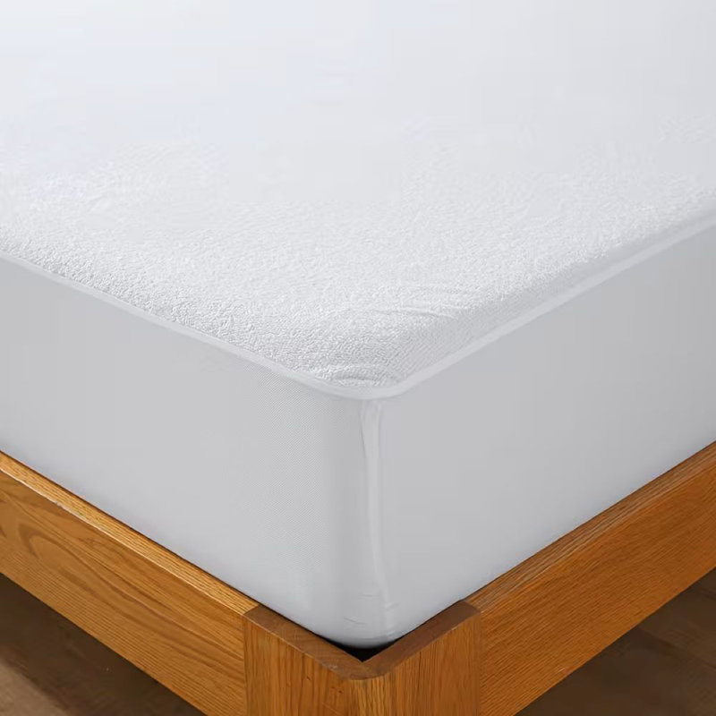 Aspire Homeware Hotel-Quality Waterproof Terry Towel Mattress Protector with Deep Elastic Fit, Double (137cm W x 190cm L)