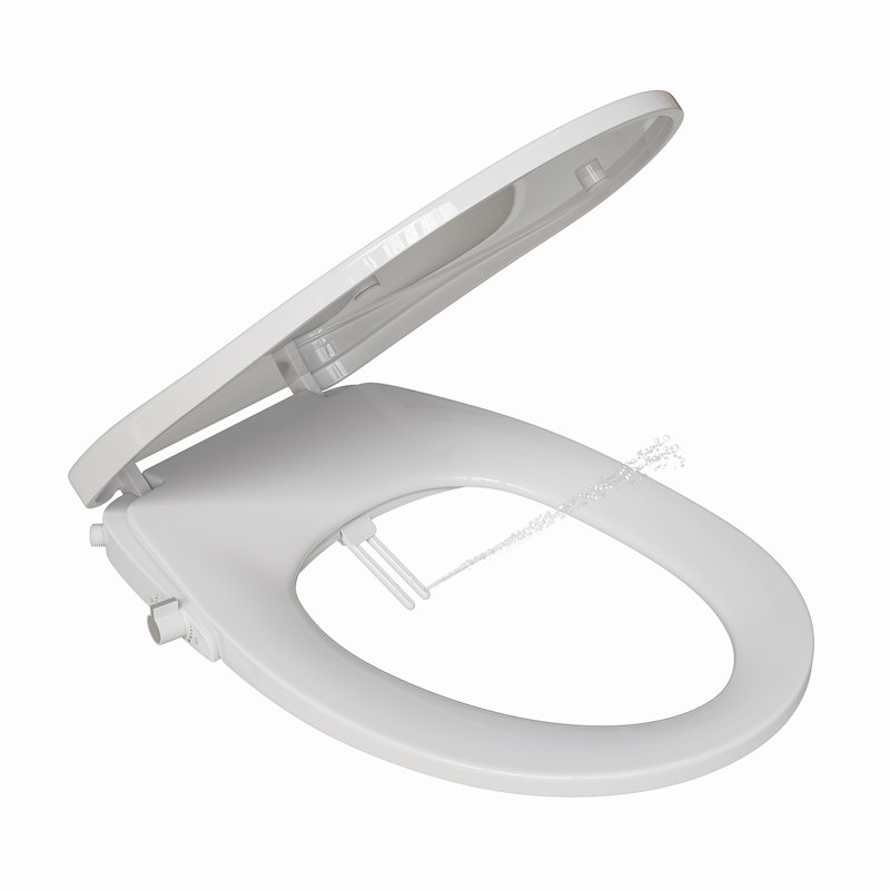 Non-Electric Bidet Mandeville – Uk Standard O-Shape – Dual Nozzles For Front And Rear Wash – Self-Cleaning Jets – Soft-Close Lid