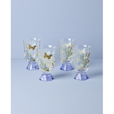 Lenox Butterfly Meadow Herbs Tall Tumblers, Set of 4