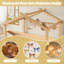 Natural Wood Twin Treehouse Bed With Low-profile Frame