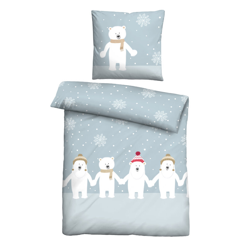 Graphic Print & Text Duvet Cover Set with Pillowcases Included, Single - 1 Pillowcase (80 x 80 cm)