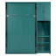 Lit escamotable mural simple avec bibliothèque, armoire supérieure, bureau extensible et rangement latéral-1709809162