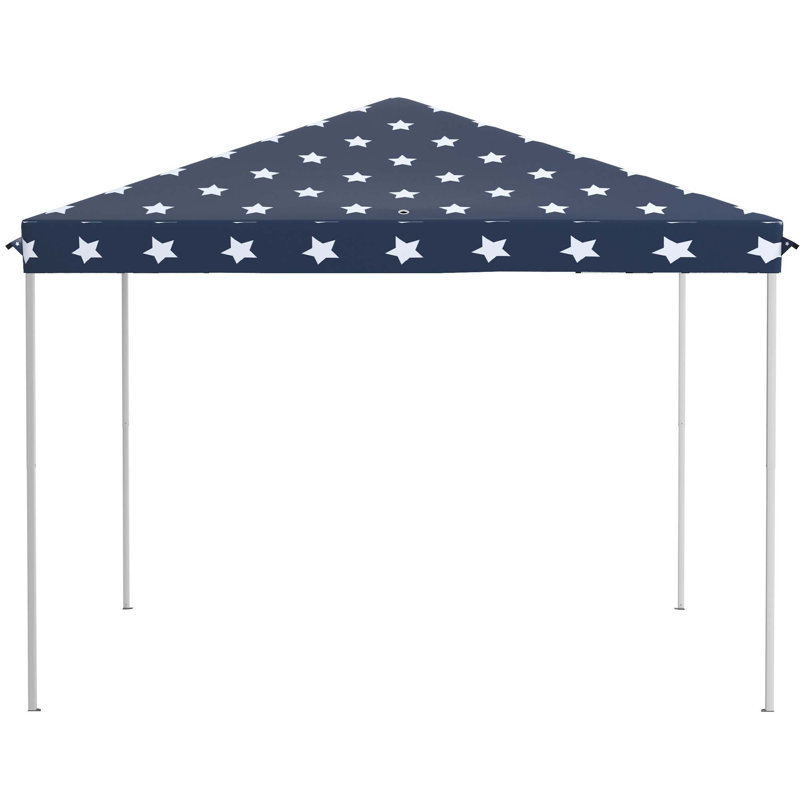 Outsunny 10' X 10' Pop Up Canopy Tent With Netting, Instant Gazebo, Ez Up Screen House Room With Carry Bag, Height Adjustable, For Outdoor, Garden, Patio