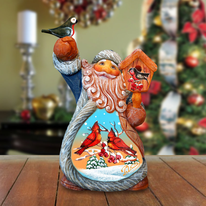 Cardinals Santa Tiny Tale Santa Figurine