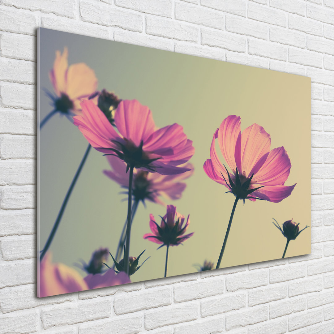 Glasbild Pink Flowers