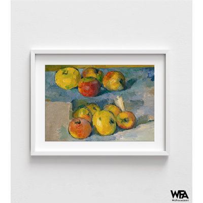 «Apples» par Paul Cezanne, reproduction de peinture à l'huile de pommes rouges, fruits Art Decor, nourriture murale, cuisine Art Decor, impression d'art gastronomique, art mural encadré