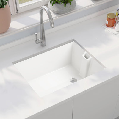 23.6'' L Single Bowl Ceramic Kitchen Sink